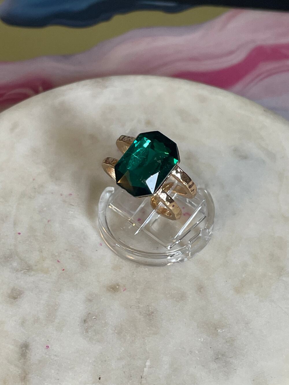 New fashion ring gold tone cz - 8